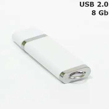 Флешка 'Lighter' 8 Gb USB 2.0 Белый Серебристый 3674-02