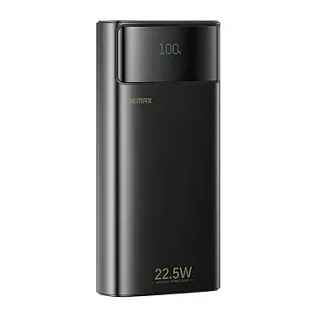 Універсальна мобільна батарея PowerBank 'Remax' 'Piloteer RPP-72' з ліхтариком і кабелями PD 20W+QC 22.5W 20000 mAh Черный 15982-01