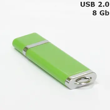 Флешка 'Lighter' 8 Gb USB 2.0 Серебристый Зеленый 3674-06