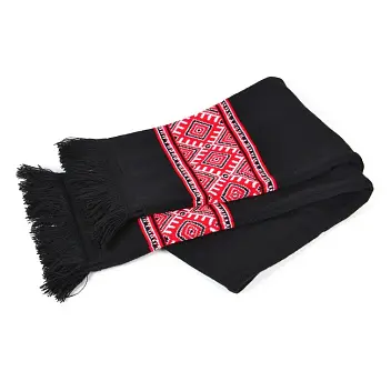 Шарф из акрила Черный Красный 7337-01