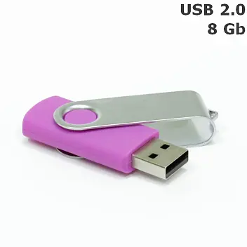 Флешка 'Twister' 8 Gb USB 2.0 Фиолетовый Серебристый 3673-84