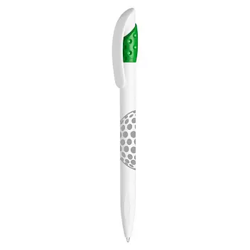 Ручка пластикова 'Lecce Pen' 'Golff 410' Белый Зеленый 5451-12
