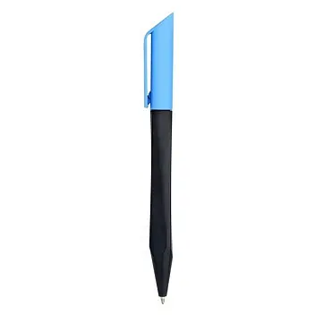 Ручка пластикова з покриттям Soft Touch Голубой Черный 8815-06