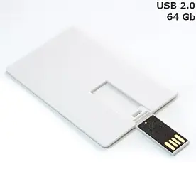 Флешка 'Credit card' пластикова 64 Gb USB 2.0