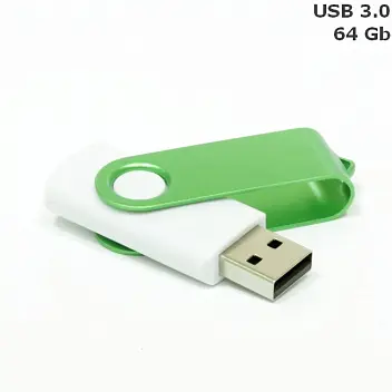Флешка 'Twister' 64 Gb USB 3.0 Белый Зеленый 14599-07