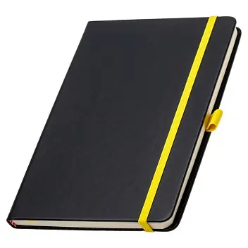 Записная книжка А5 в линию Черный Желтый 13100-08
