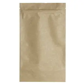 Дой-пак 140х240х45 крафт zip-замок окно (250г кофе)