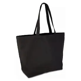 Сумка ЭКО для покупок из хлопка черная 50х38x14 см
