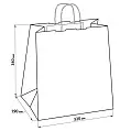 Пакет бумажный 32x19x34 с витыми ручками "на вынос"