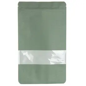 Дой-пак 140х240х45 крафт zip-замок окно (250г кофе)