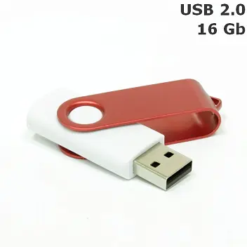 Флешка 'Twister' 16 Gb USB 2.0 Красный Белый 3675-02