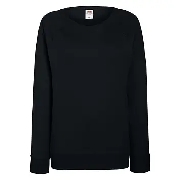Толстовка жіноча 'Fruit of the Loom' 'LIGHTWEIGHT RAGLAN' Черный 8652-02