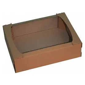 Коробка картонна Лоток 390х290х110 мм бура