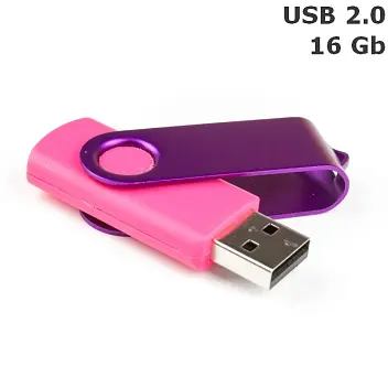 Флешка 'Twister' 16 Gb USB 2.0 Фиолетовый Розовый 3675-135