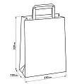 Крафт-пакет 23x10x32 коричневый с плоскими ручками