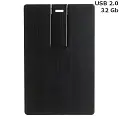 Флешка 'Credit card black' пластикова 32 Gb USB 2.0