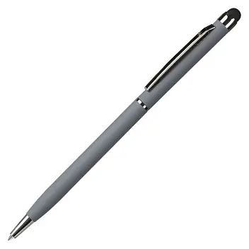 Ручка стилус металлическая 'B1' 'Touch Writer Soft' soft-touch Серый Серебристый Черный 15392-02