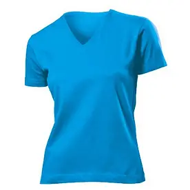 Футболка 'Stedman' 'Classic V-neck Women' Ocean Blue