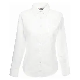 Рубашка женская 'Fruit of the Loom' 'Ladies Poplin Long Sleeve Shirt'