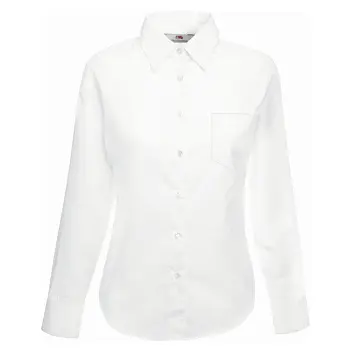 Рубашка женская 'Fruit of the Loom' 'Ladies Poplin Long Sleeve Shirt' Белый 5713-01