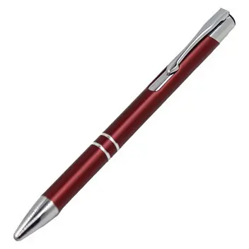 Ручка металева з насічками Серебристый Бордовый 7079-17