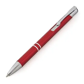 Ручка металлическая с насечками Красный Серебристый 7079-01