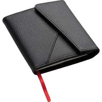 Записная A6 книжка А6 с обложкой из мягкой натуральной кожи Черный 5069-01