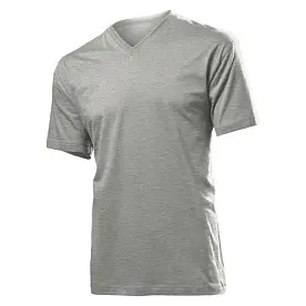 Футболка 'Stedman' 'Classic V-neck Men' Grey Heather