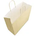 Крафт-пакет 32x13x28 бежевий з крученими ручками