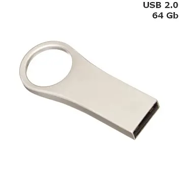 Флешка 'MORIN' 64 Gb USB 2.0 Серебристый 15514-01