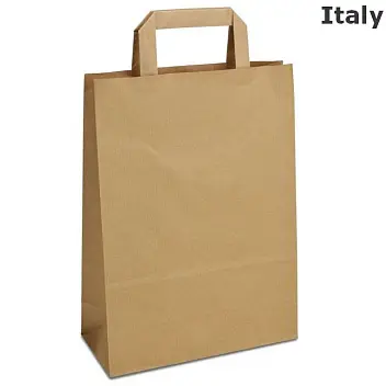 Крафт-пакет 23x10x32 коричневый с плоскими ручками Коричневый 13005-01
