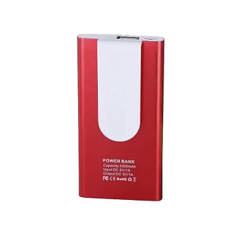 Зарядний пристрій Power bank 3000 мА / год 1A Красный Белый 7253-02