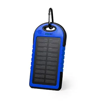 Повербанк PowerBank водонепроникний із сонячною батареєю 4000 mAh Черный Синий 14792-06