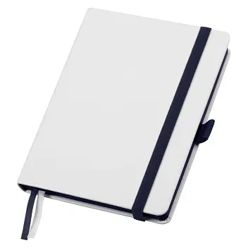 Записна книжка А5 кремовий блок в клітинку 'Paperbook' 'Blanco' Темно-синий Белый 15428-07