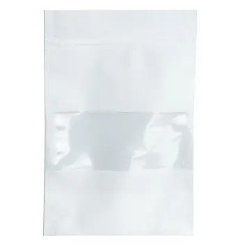 Дой-пак 130х200х35 zip-замок окно (150г кофе) Белый 12802-02