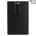 Флешка 'Credit card black' пластикова 16 Gb USB 2.0