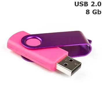 Флешка 'Twister' 8 Gb USB 2.0 Фиолетовый Розовый 3673-135