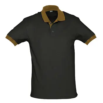 Футболка поло 'Vip Print' 'Custom' Черный Коричневый 14602-27