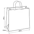 Крафт-пакет 25x11x24 червоний з крученими ручками