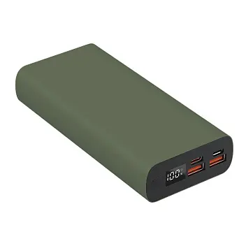Універсальна мобільна батарея Powerbank 'Model B' matt 20000 mAh Черный Зеленый 14758-123