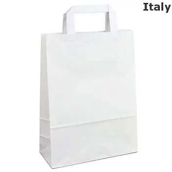 Крафт-пакет 23x10x32 белый с плоскими ручками Белый 13005-02