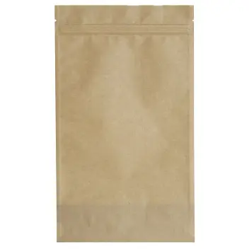 Дой-пак 140х240х45 крафт zip-замок (250г кофе) Коричневый 12814-01
