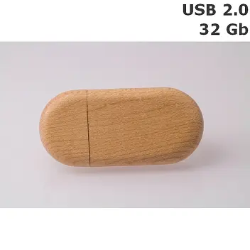 Флешка Классика деревянная 32 Gb USB 2.0 Древесный 6166-01