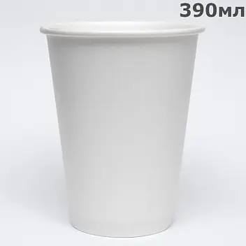 Стаканчик паперовий 390 мл Белый 6186-01