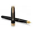 Ручка пір'яна 'Parker' SONNET 17 Matte Black Lacquer GT FP F