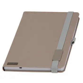 Записная книжка A5 'LanyBook' 'Туксон' в линейку Серый Бежевый 1308-04