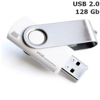 Флешка 'GoodRAM' 'TWISTER' 128 Gb USB 2.0 біла Белый Серебристый 6376-01