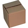Коробка картонная 4-х клапанная 100х100х100 мм бурая