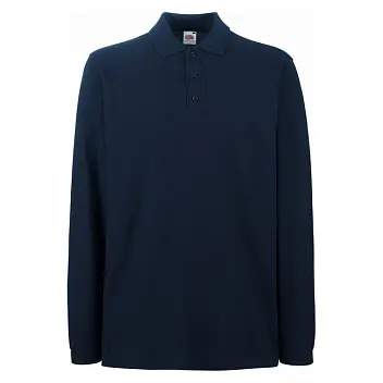 Рубашка Поло 'Fruit of the Loom' 'Premium long sleeve' Темно-синий 6866-03