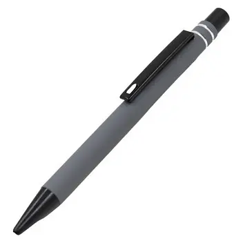 Ручка металева 'IDZI' soft-touch Черный Серебристый Серый 15553-01